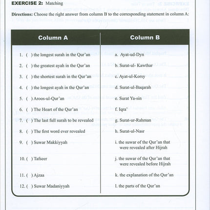 Learning Islam Workbook: Level 4 (10th Grade, Weekend/International Edition