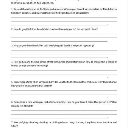 IQra' Wise (Weekend Islamic School Excellence) Workbook: Grade Seven