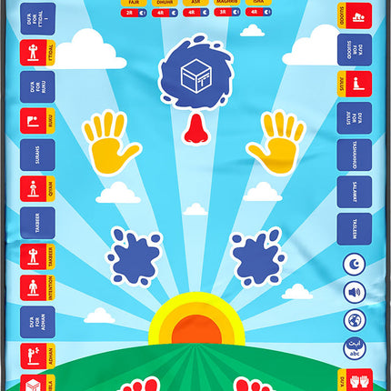 My Salah Mat for Kids – Smart Interactive Prayer Mat for Learning Salah, Surah, Wudu & Duas, 10 Languages, 25 Touch Keys (Blue)