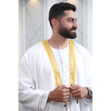 Traditional Arabic Men's Bisht Cloak - Luxury Bisht Abaya for Special Occasions