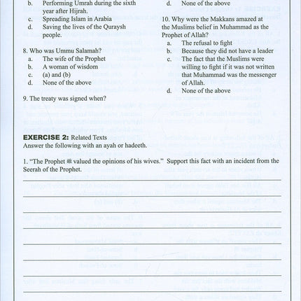 Learning Islam Workbook: Level 1 (7th Grade, Weekend/International Edition