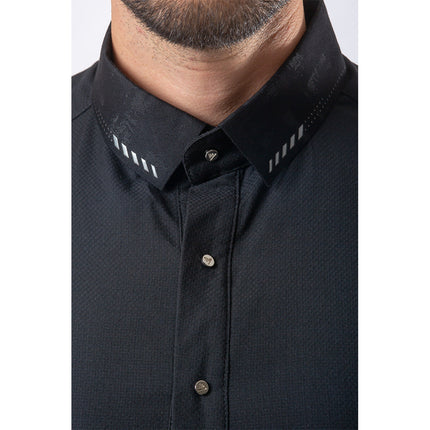 Lawung 2024 Smart Thobe - Premium Suit Fabric - Black AAR2404