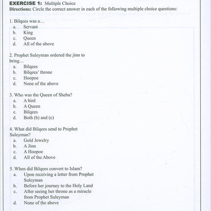 Learning Islam Workbook: Level 2 (8th Grade, Weekend/International Edition