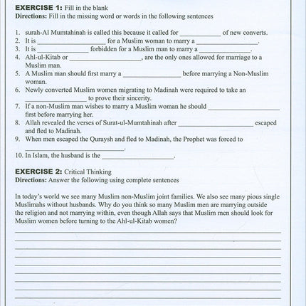 Learning Islam Workbook: Level 3 (9th Grade, Weekend/International Edition