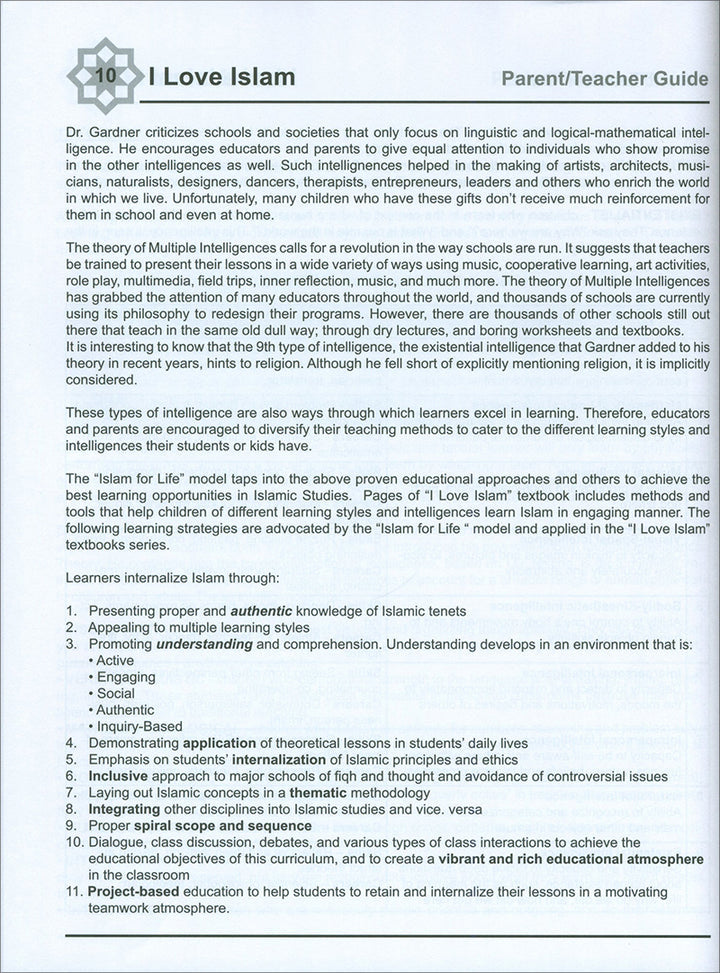 I Love Islam Teacher/Parent Guide: Level 5 (International Edition)