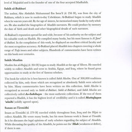 An Introduction to Ulum al Hadith.