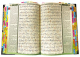 Al-Quran Al-Karim: The Noble Quran with 200 Verse Tags and 30 Juz Tags (Medium B5 Size, 6.9" x 9.8", Colors May Vary)