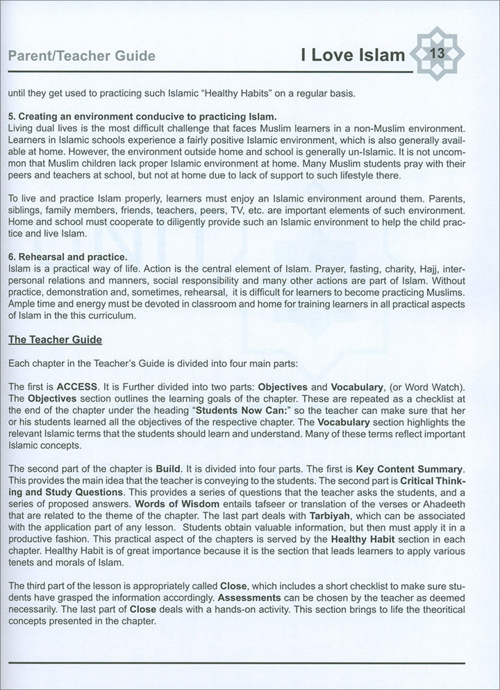 I Love Islam Teacher/Parent Guide: Level 5 (International Edition)