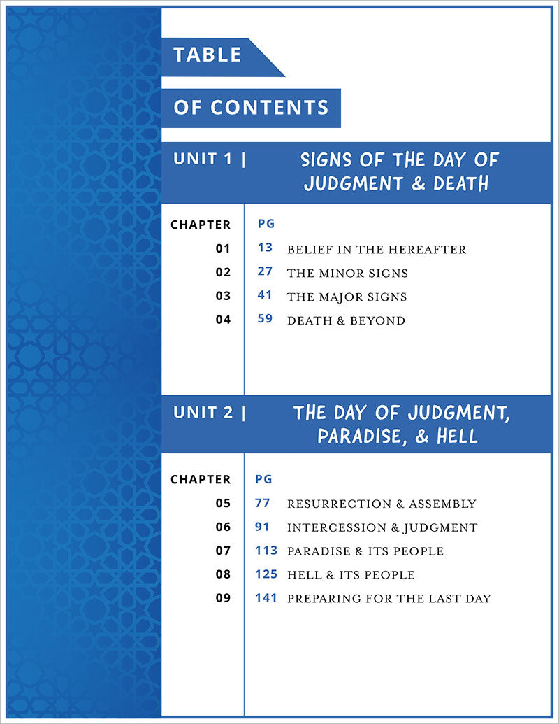 From Here to the Hereafter: The Day of Judgment as Described in the Qur'an & Sunnah