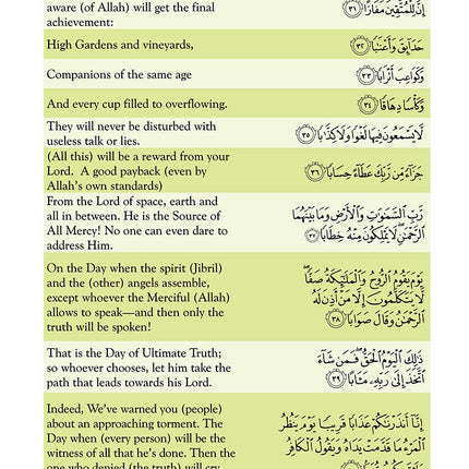 A Student's First Guide to Juz 'Amma (Without Transliteration)