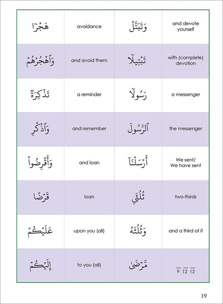 Tafseer & Arabic Workbook Series: (Suratul-Moozzummil & The Night Praye) سورة المزمل