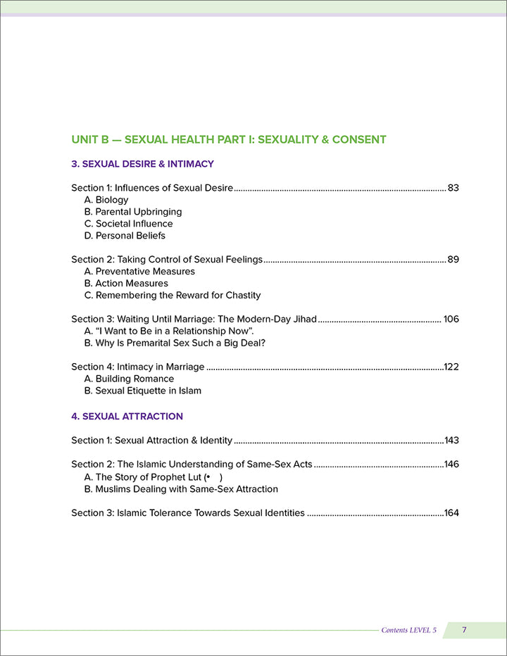 Health and Wellness - from an Islamic Perspective, Level 5