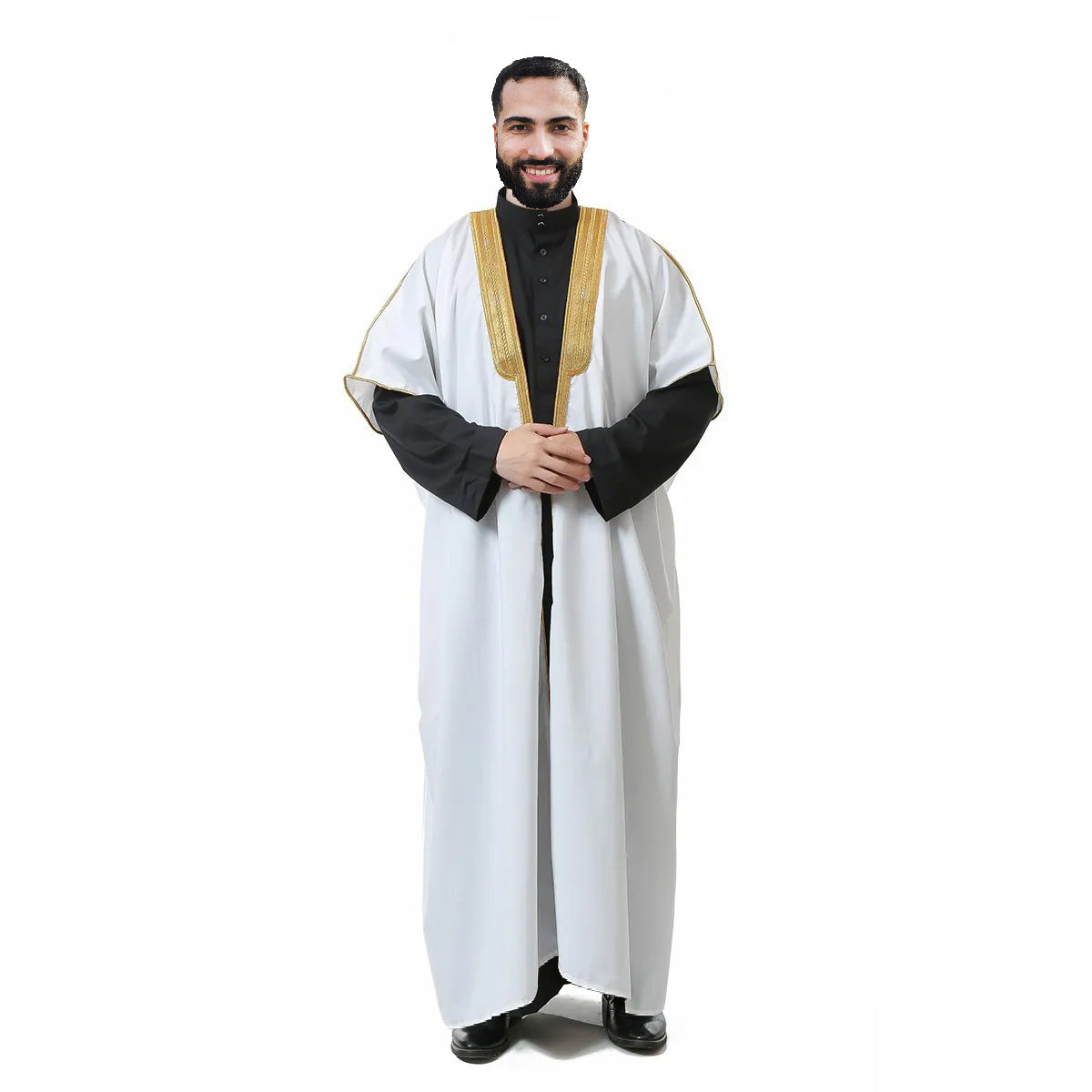 luxury arabic men dress Arabic Men Embroidery Thobe Dress Luxury Ramadan Long Robe Jubba Thoub Dishdasha