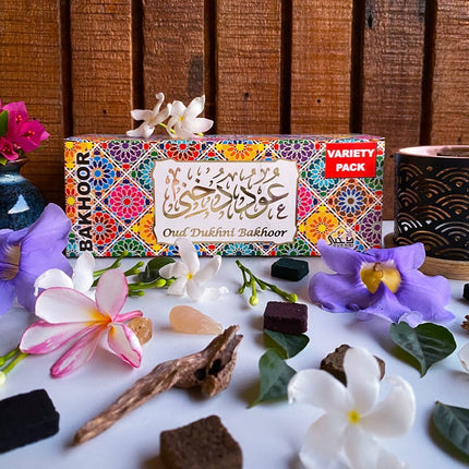 Oud Bakhoor Variety Box & Rainbow Exotic Burner