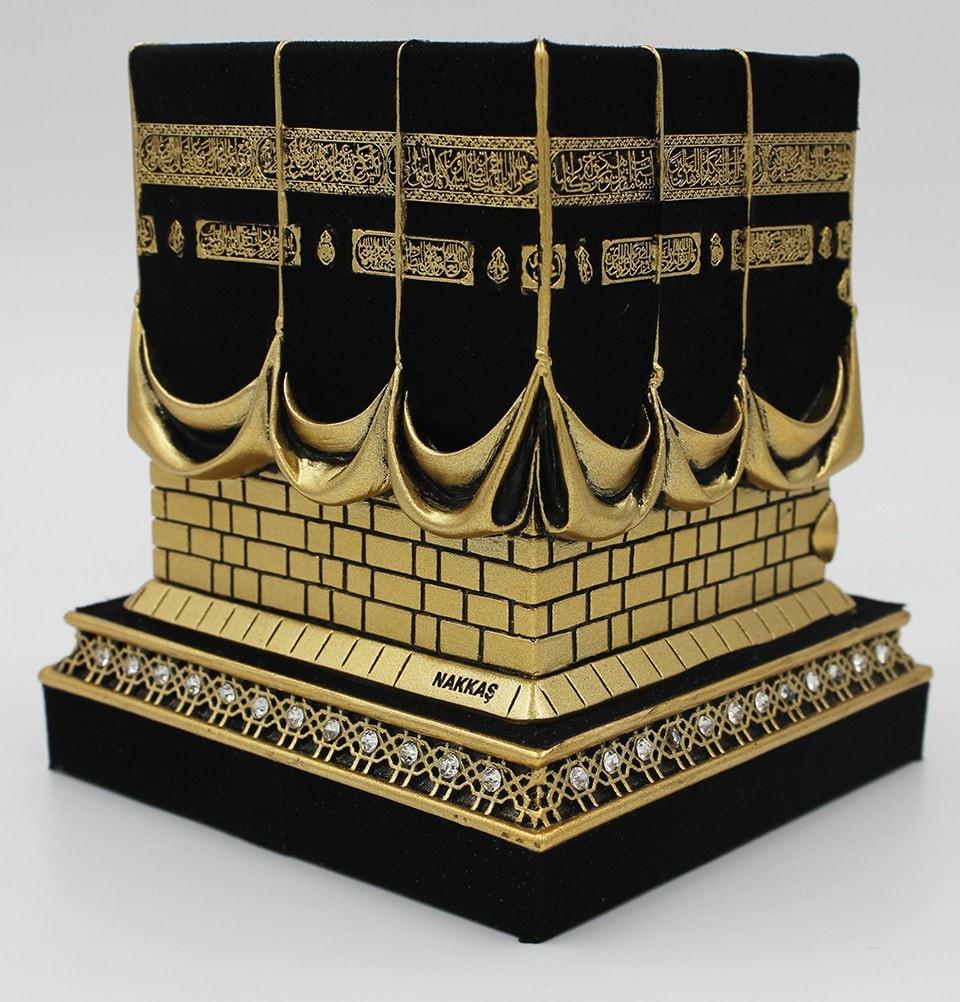 Islamic Table Decor Kaba Replica Gold  Black - east-west-souk