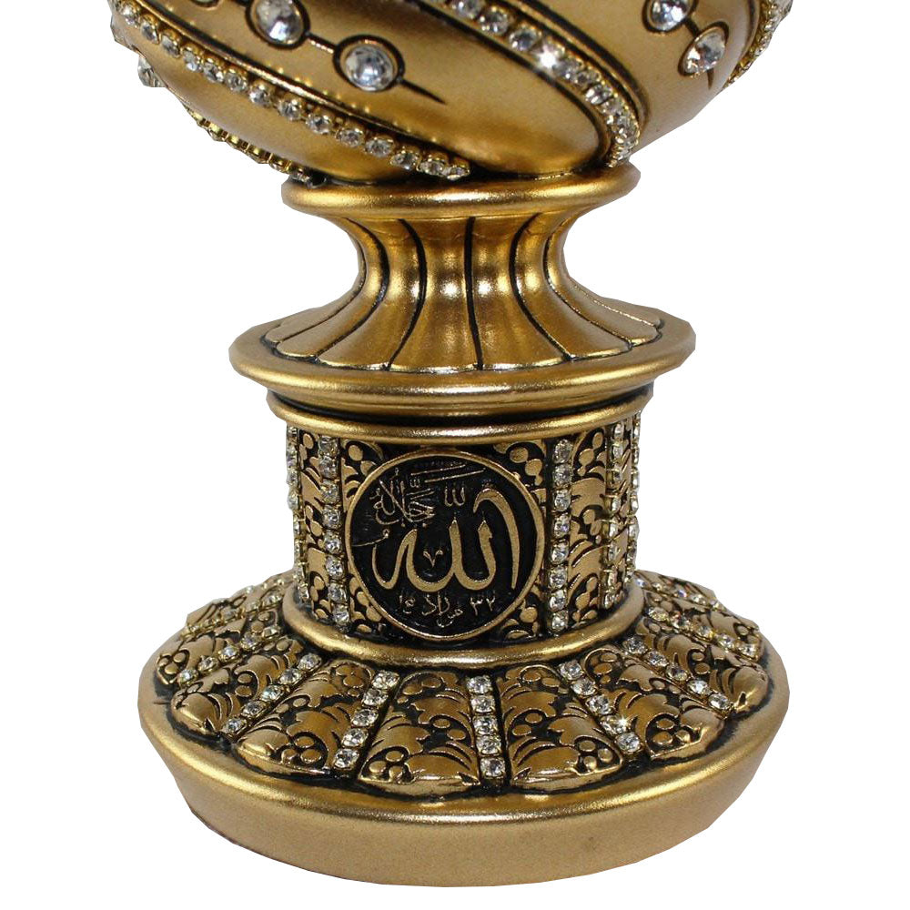 Islamic Table Decor Gold Egg - Ayatul Kursi (Small) - east-west-souk