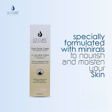 La Cure Dead Sea Facial Scrub Cream, for Radiant Glowing Skin - (3.4fl oz)