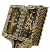 Quran Open Book 'Allah  Muhammad' - Gold - east-west-souk