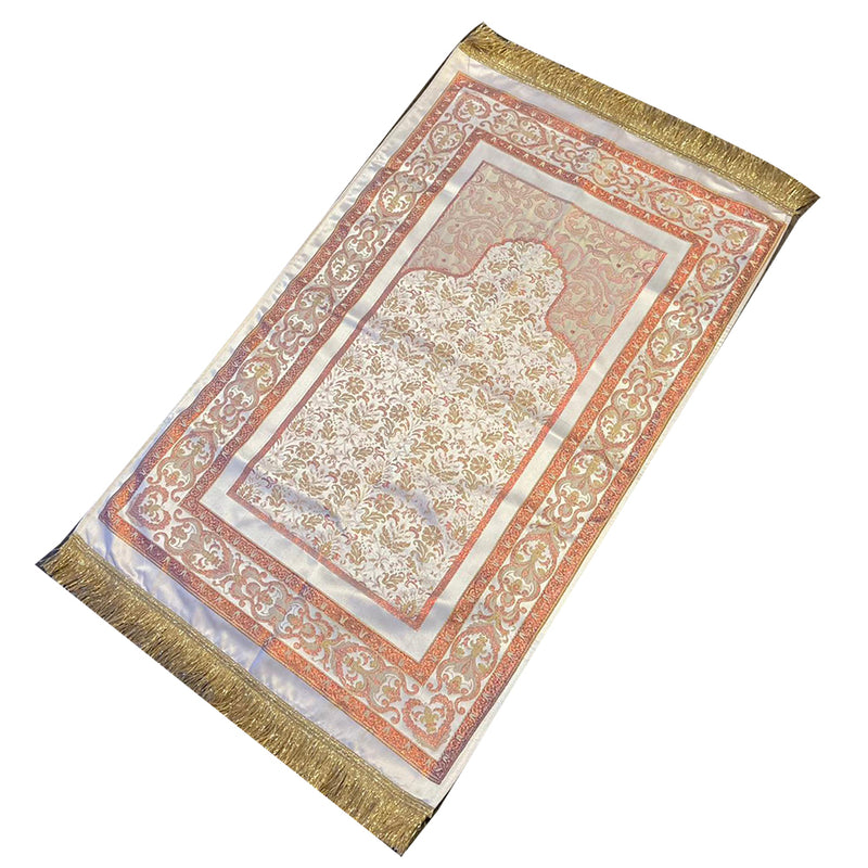 Fancy Luxury Thin Velvet Islamic Prayer Rug - 4 Different Colors