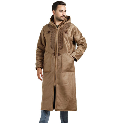 Farwa Winter Overcoat - Stylish and Warm Outdoor Apparel for Men - Moroccan Style