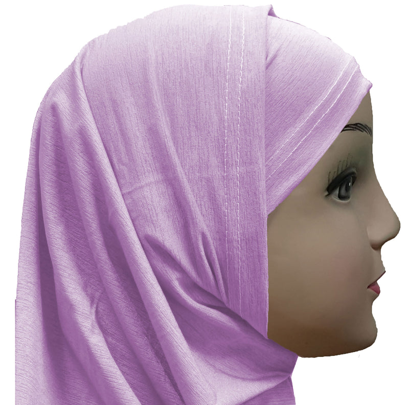 Women's Lightly Shaded Amira Hijab Two Piece - Plain Color