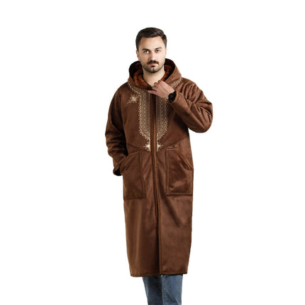 Farwa Winter Overcoat - Stylish and Warm Outdoor Apparel for Men - Moroccan Style