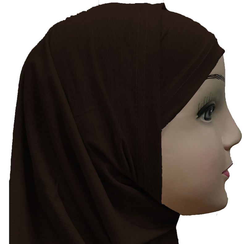 Women's Lightly Shaded Amira Hijab Two Piece - Plain Color
