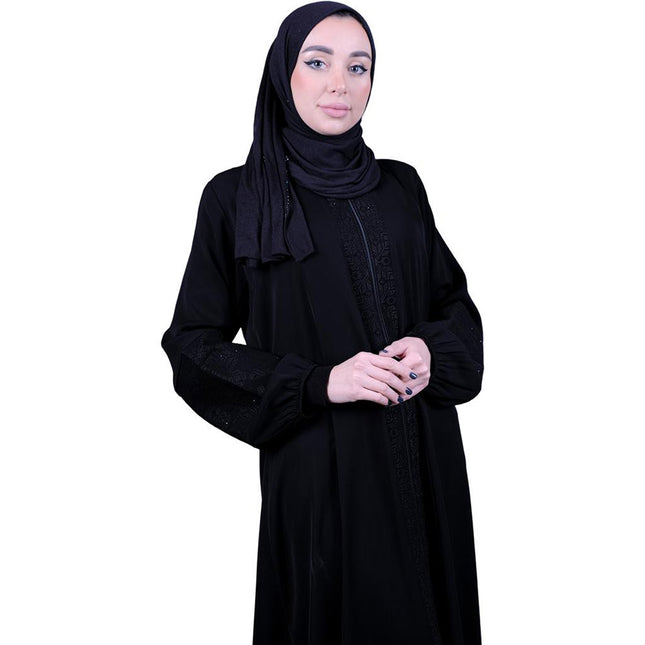 Al-Qadri Abayas: Discover Comfort and Elegance with Our Beautiful Black Embroidery Arabic Abaya Collection for Women – Long Prayer Dresses for Modern Muslim Fashion