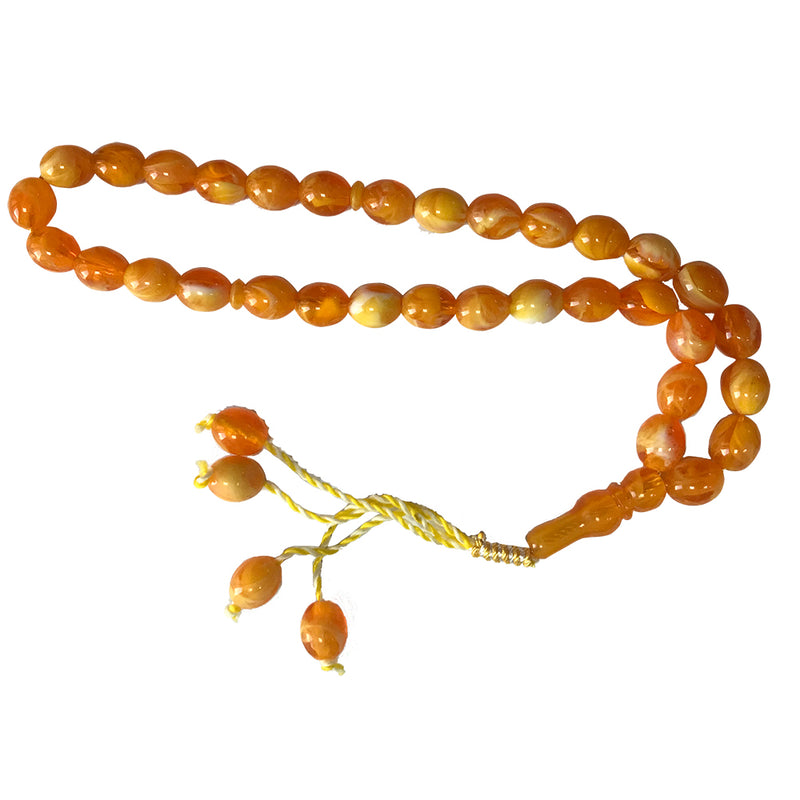 Islamic 33 Prayer Beads Misbaha - Oval Shape