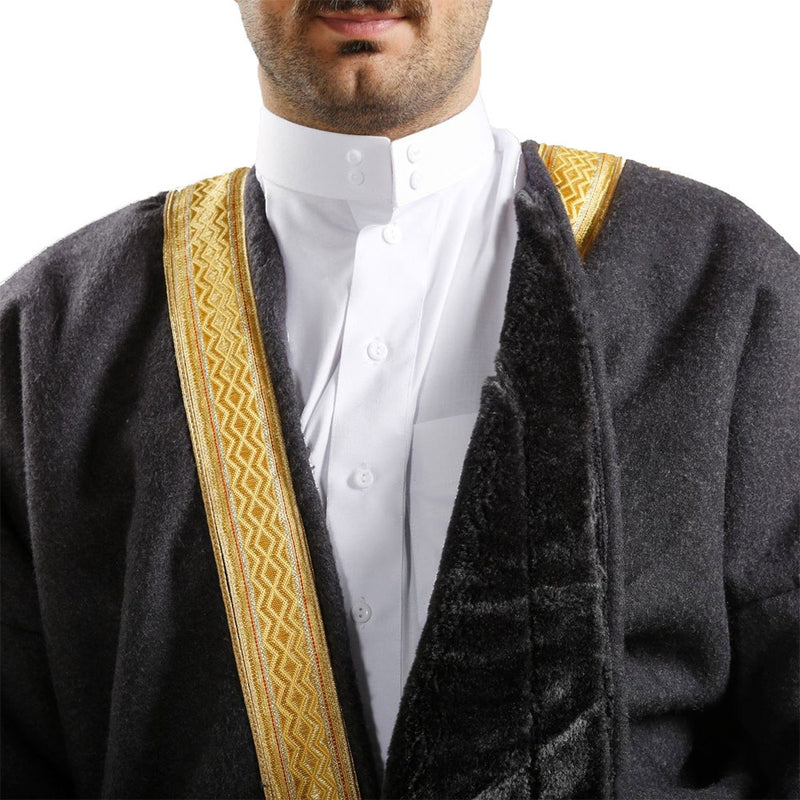 Farwa Bisht style - Warm Winter Fur Coat - Cloak Arab Dress - Mens Khaleeji Islamic Arabian High-Quality Farwa – 4 Different Colors