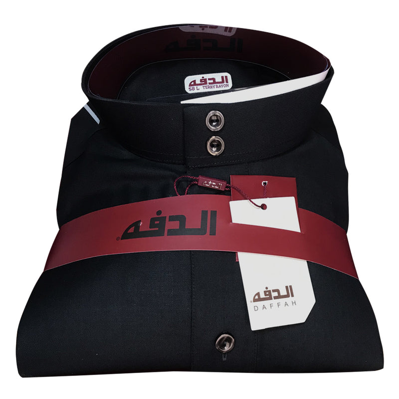 High Quality Daffah Thobe Winter - Luxury Saudi Dishdasha - Black
