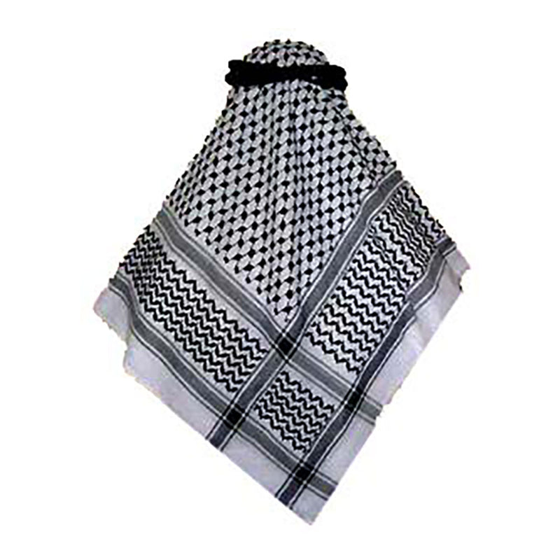 Black & White Keffiyeh/Shemagh (Head Cover) (without Aqal)