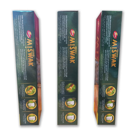 (Pack of 3) Dabur Miswak Sewak Meswak Siwak Natural Herbal Halal Islamic Toothpaste (Net Weight: 120g + 50g Free)
