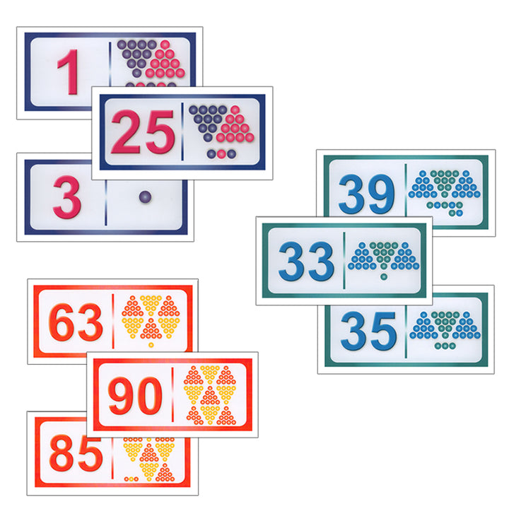 Sanabel Domino Flash Cards: Numbers, 3 sets دومينو الأعداد