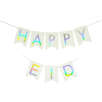 Happy Eid Segmented Banner (Holographic Foil)