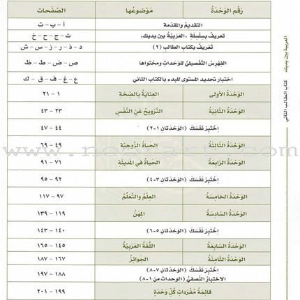 Arabic Between Your Hands Textbook: Level 2, Part 1 with online audio content العربية بين يديك
