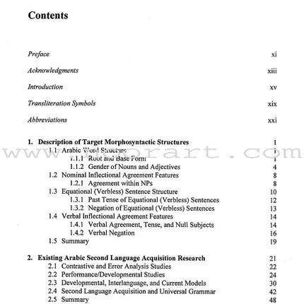 Arabic Second Language Acquisition of Morphosyntax