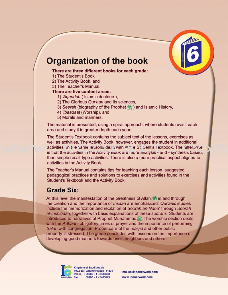 ICO Islamic Studies Teacher's Manual: Grade 6, Part 2