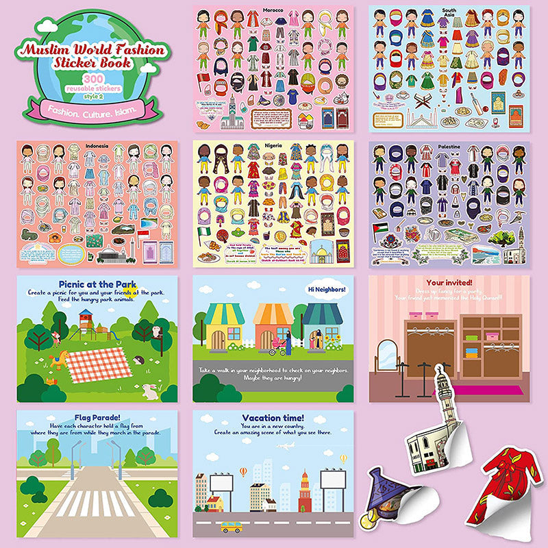 Muslim World Fashion Sticker Book -  Style 2