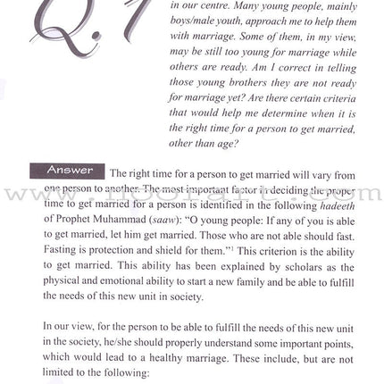 Answers To Frequently Asked Questions On Marriage: Part 1
