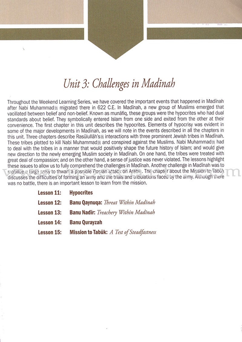 Weekend Learning Islamic Studies Workbook: Level 8 (Revised and Enlarged Edition)