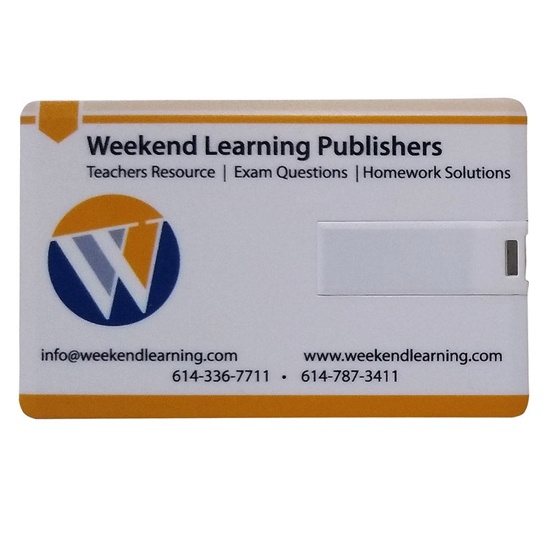 Weekend Learning Islamic Studies - Teacher’s Resource, Questions, Homework, Exams: Levels 1 - 10 (USB Flash Drive Card)