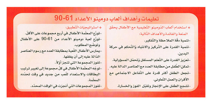 Sanabel Domino Flash Cards: Numbers, 3 sets دومينو الأعداد