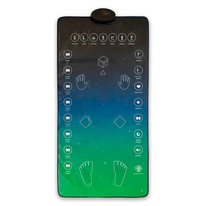 My Salah Mat for Adults - Smart Interactive Prayer Mat for Adults & Reverts Learning Surahs, Salah, Duas, & More - Muslim Prayer Rug with 25 Touch Keys, Padded Prayer Mat Layer, & Speaker for Ages 8+