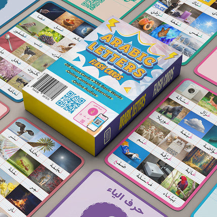 Arabic Letter Flashcards (28 Cards)