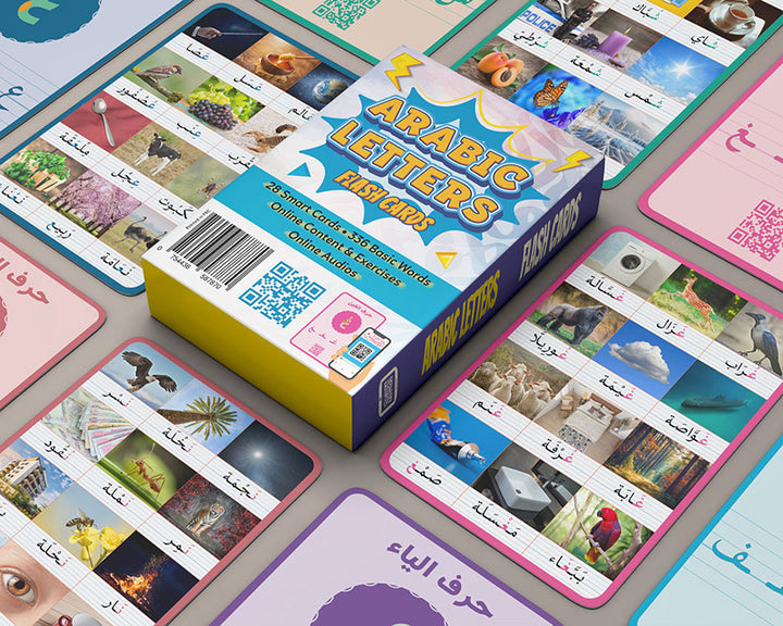 Arabic Letter Flashcards (28 Cards)