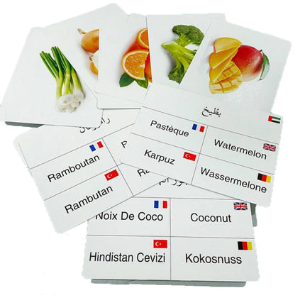 Fruits and vegetables Cards بطاقات الفواكة والخضار