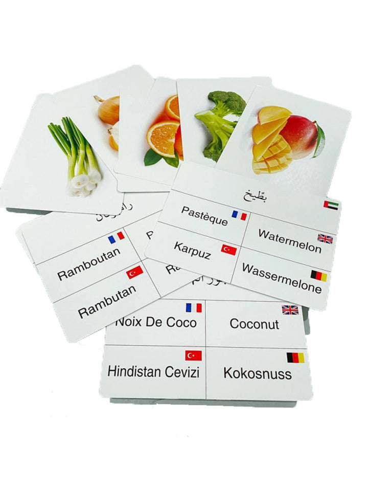 Fruits and vegetables Cards بطاقات الفواكة والخضار