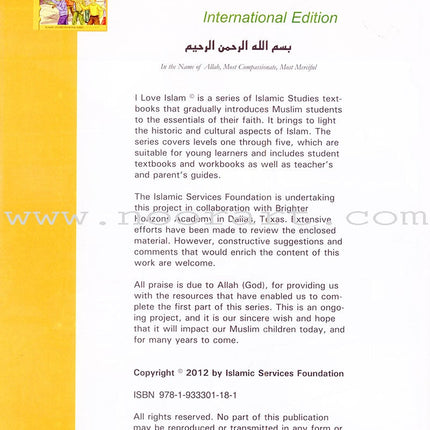 I Love Islam Textbook: Level 3 (International/Weekend Edition)