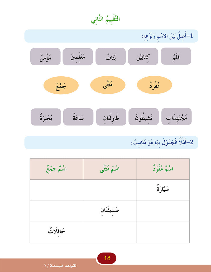 In the Arabic Language Garden Simplified Grammar: Level 5 في حديقة اللغة العربية كتاب التمارين